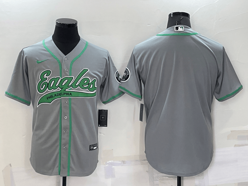 Custom Philadelphia Eagles grey jersey