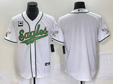 Blank White Philadelphia Eagles gold jersey