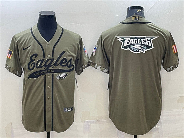 Philadelphia Eagles olive Salute To Service jersey