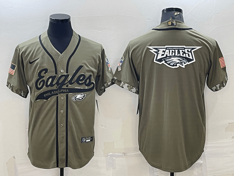 Philadelphia Eagles olive Salute To Service jersey