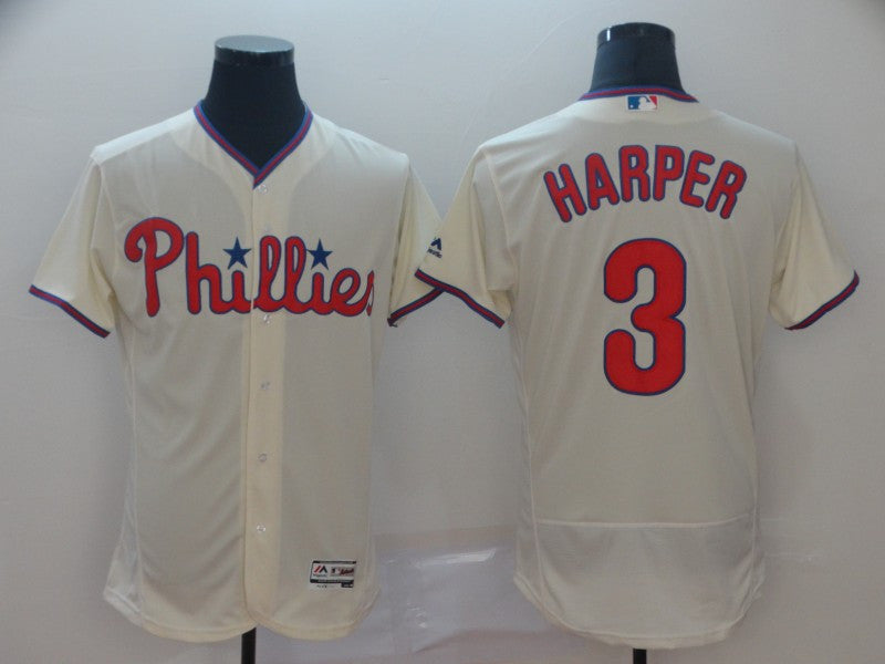 Bryce Harper Majestic Philadelphia Phillies white jersey