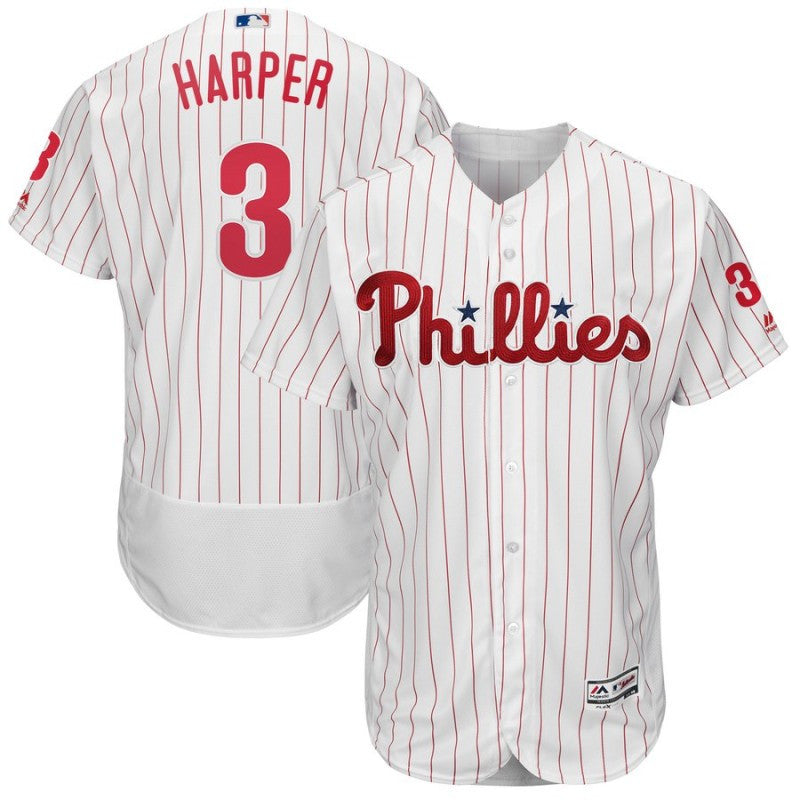 Bryce Harper Majestic Philadelphia Phillies white jersey