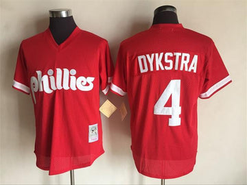 Lenny Dykstra Philadelphia Phillies red Throwback jersey