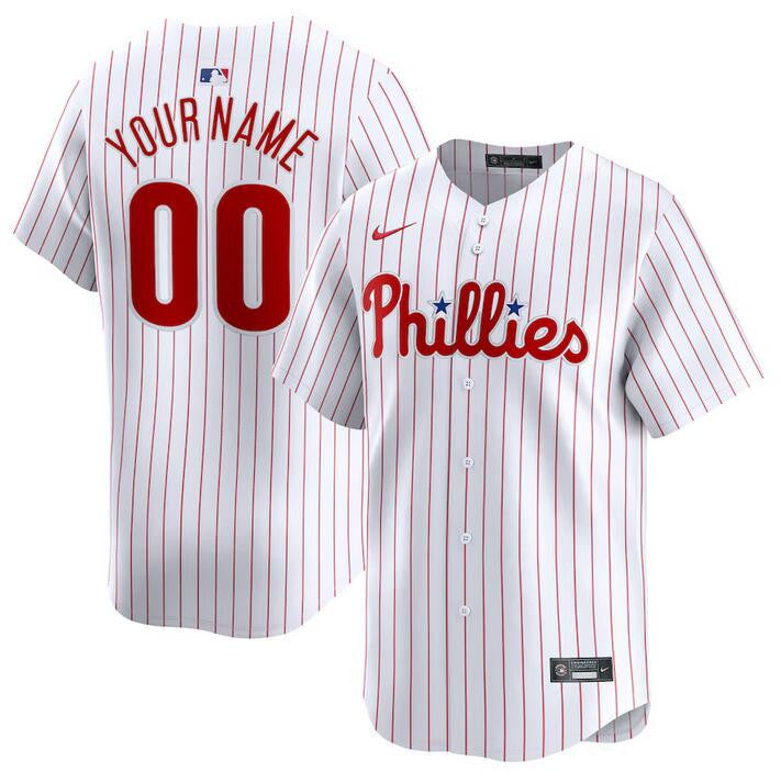 Custom Philadelphia Phillies white Limited jersey