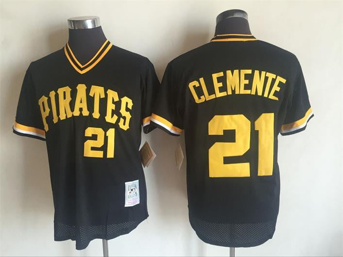 Roberto Clemente Pittsburgh Pirates black Throwback jersey