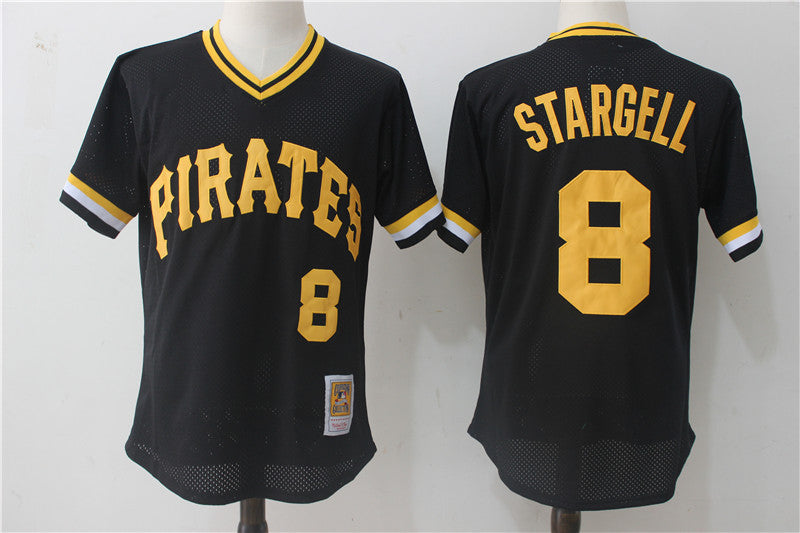 Pittsburgh Stargell Mitchell Ness Pittsburgh Pirates black Authentic jersey
