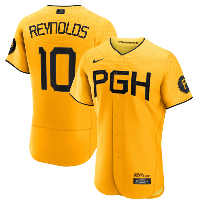 Custom Pittsburgh Pirates gold City Connect jersey