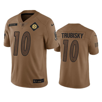 Mitch Trubisky Pittsburgh Steelers brown Salute To Service jersey
