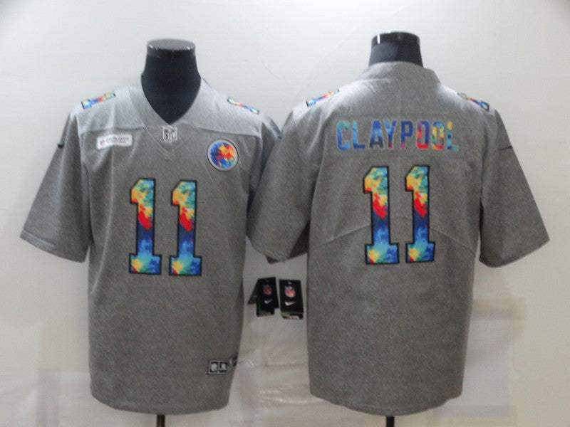 Chase Claypool Pittsburgh Steelers grey Limited jersey