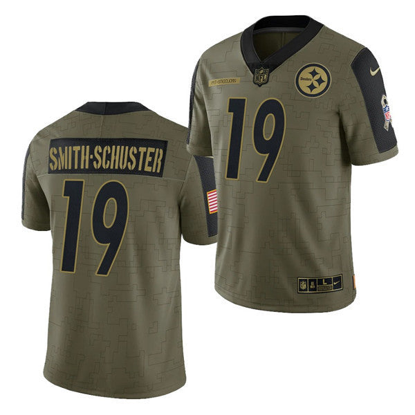 JuJu Smith-Schuster Pittsburgh Steelers olive Salute To Service jersey