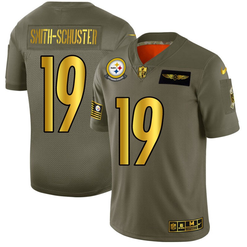 JuJu Smith-Schuster Pittsburgh Steelers olive Salute To Service jersey