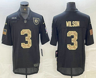 Russell Wilson Pittsburgh Steelers black Salute To Service jersey