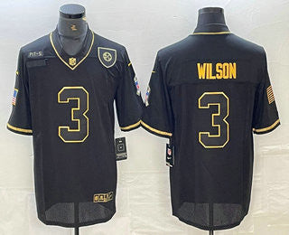 Russell Wilson Pittsburgh Steelers black Salute To Service jersey