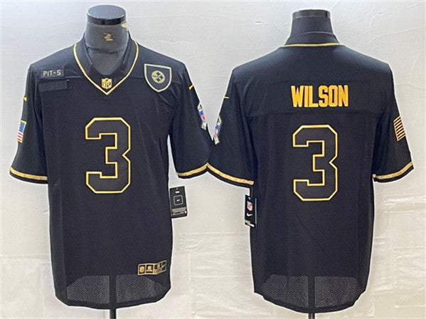 Russell Wilson Pittsburgh Steelers black Salute To Service jersey