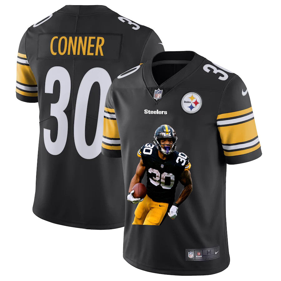 James Conner Pittsburgh Steelers black Vapor jersey
