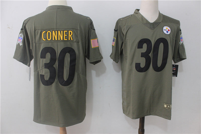 James Conner Pittsburgh Steelers olive Salute To Service jersey