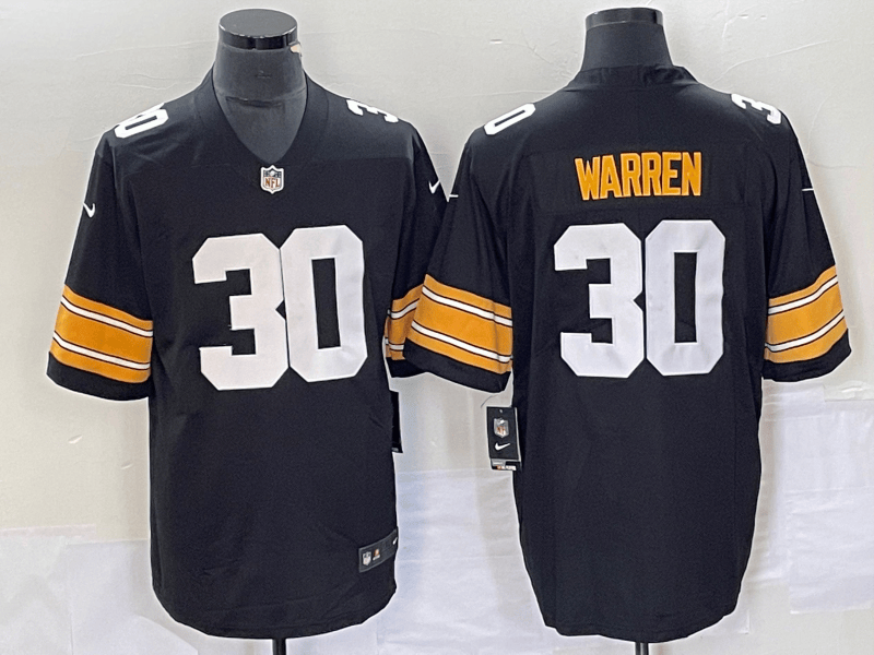 Jaylen Warren Pittsburgh Steelers black FUSE jersey