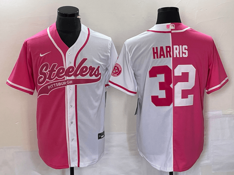Franco Harris Pittsburgh Steelers pink jersey