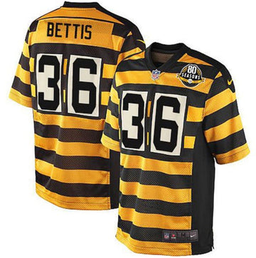 Jerome Bettis Pittsburgh Steelers yellow Throwback jersey