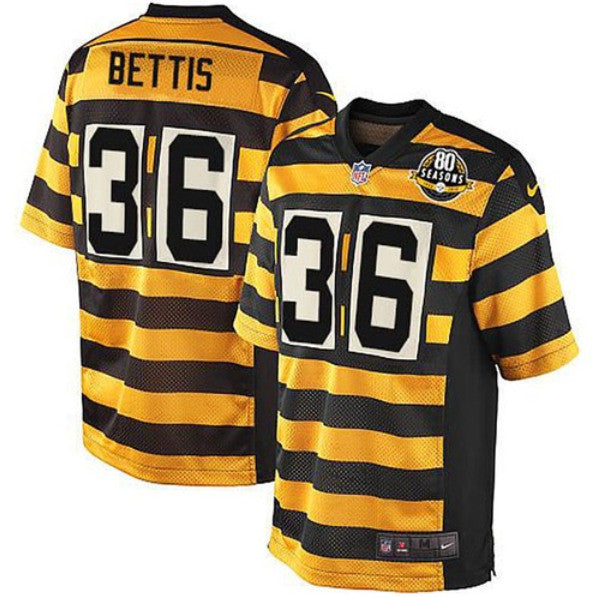 Jerome Bettis Pittsburgh Steelers yellow Throwback jersey