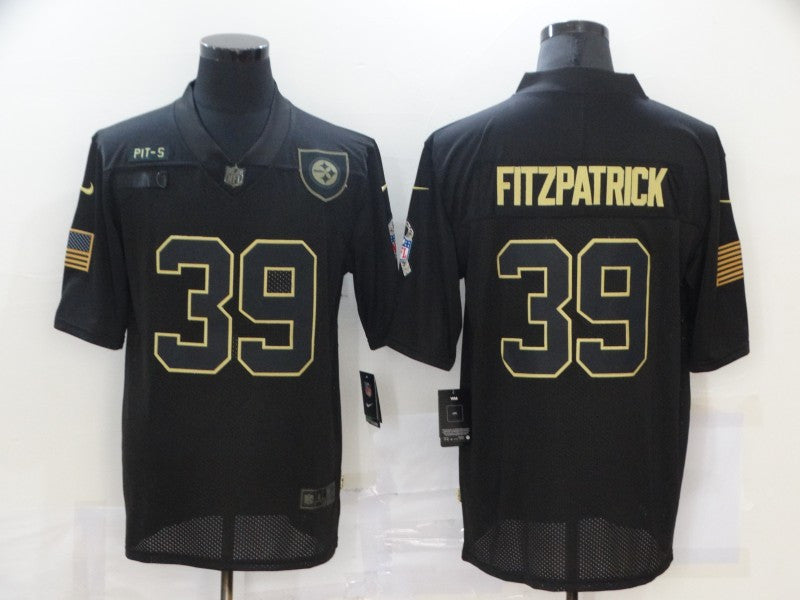 Minkah Fitzpatrick Pittsburgh Steelers black Salute To Service jersey