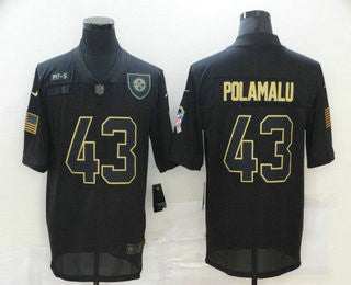 Troy Polamalu Pittsburgh Steelers black Salute To Service jersey