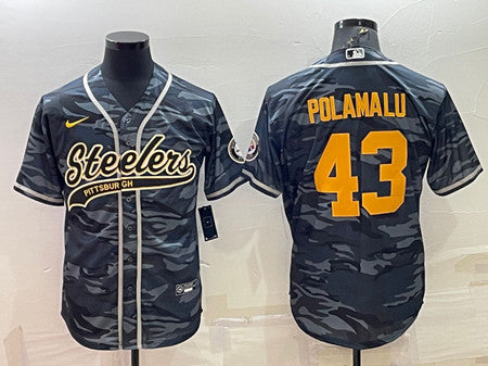 Troy Polamalu Pittsburgh Steelers gray Camo jersey
