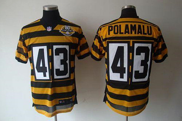 Troy Polamalu Pittsburgh Steelers yellow Throwback jersey
