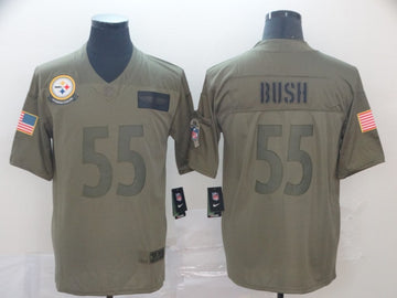 Devin Bush Pittsburgh Steelers camo Salute To Service jersey