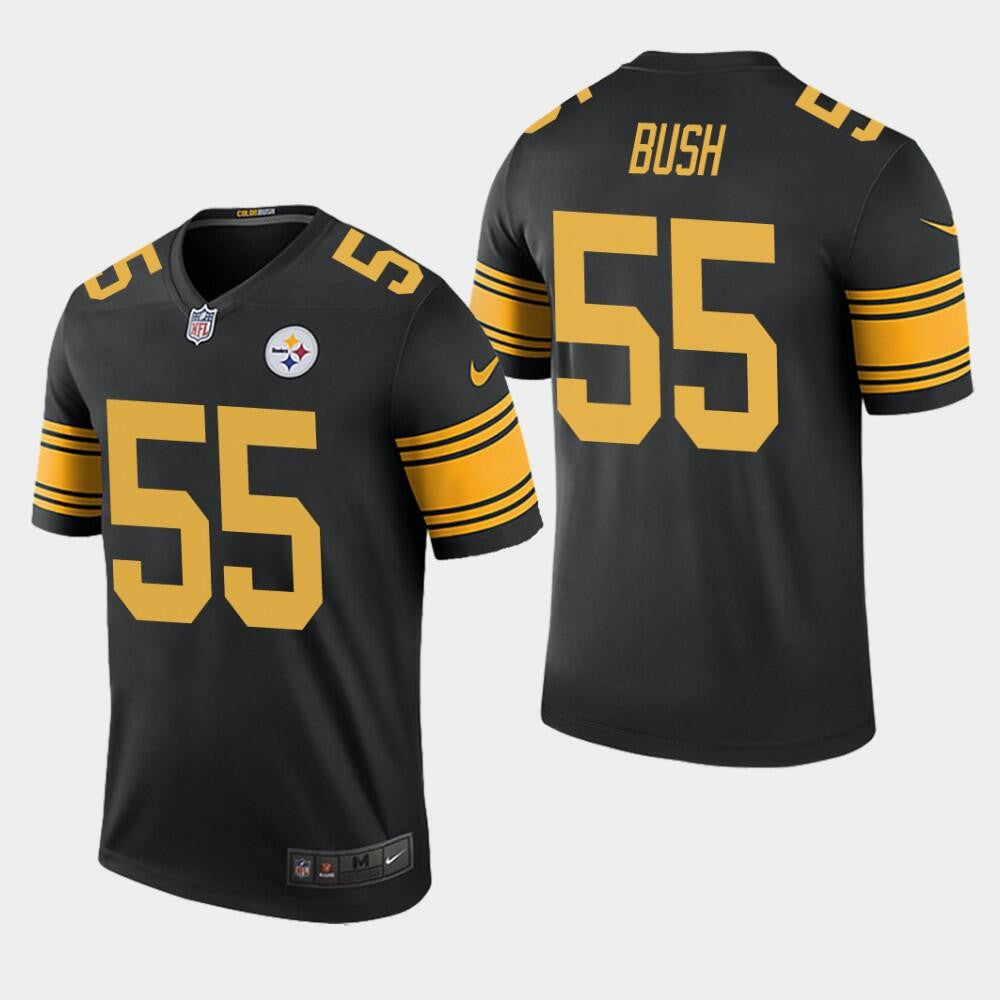 Devin Bush Pittsburgh Steelers black Color Rush jersey
