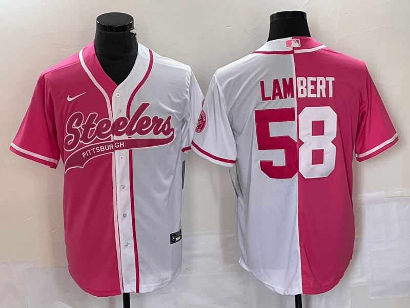 Jack Lambert Pittsburgh Steelers pink jersey