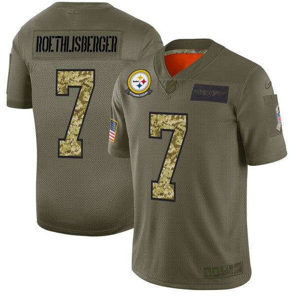 Ben Roethlisberger Pittsburgh Steelers olive Salute To Service jersey