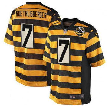 Ben Roethlisberger Pittsburgh Steelers yellow Throwback jersey