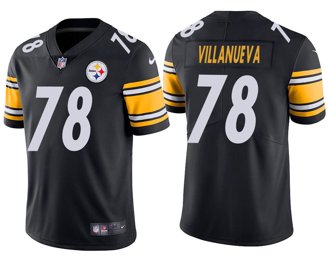 Alejandro Villanueva Pittsburgh Steelers black Vapor jersey