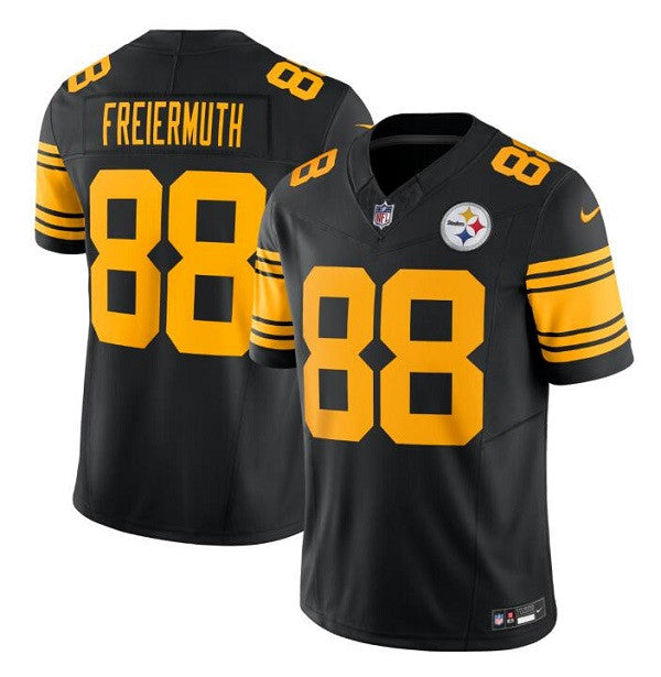Pat Freiermuth Pittsburgh Steelers black Color Rush jersey