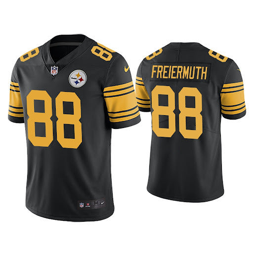 Pat Freiermuth Pittsburgh Steelers black Color Rush jersey