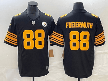 Pat Freiermuth Pittsburgh Steelers black Color Rush jersey