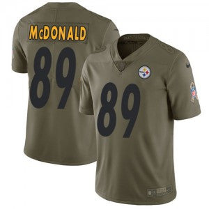 Vance McDonald Pittsburgh Steelers olive Salute To Service jersey