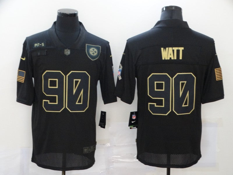 T. J. Watt Pittsburgh Steelers black Salute To Service jersey