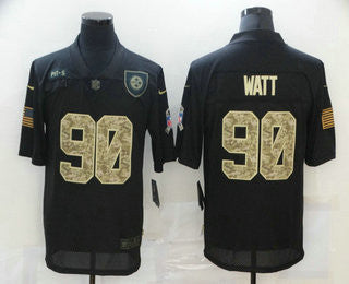 T. J. Watt Pittsburgh Steelers black Salute To Service jersey