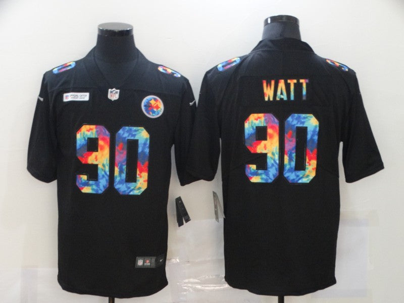 T. J. Watt Multi-Color Pittsburgh Steelers black Vapor jersey