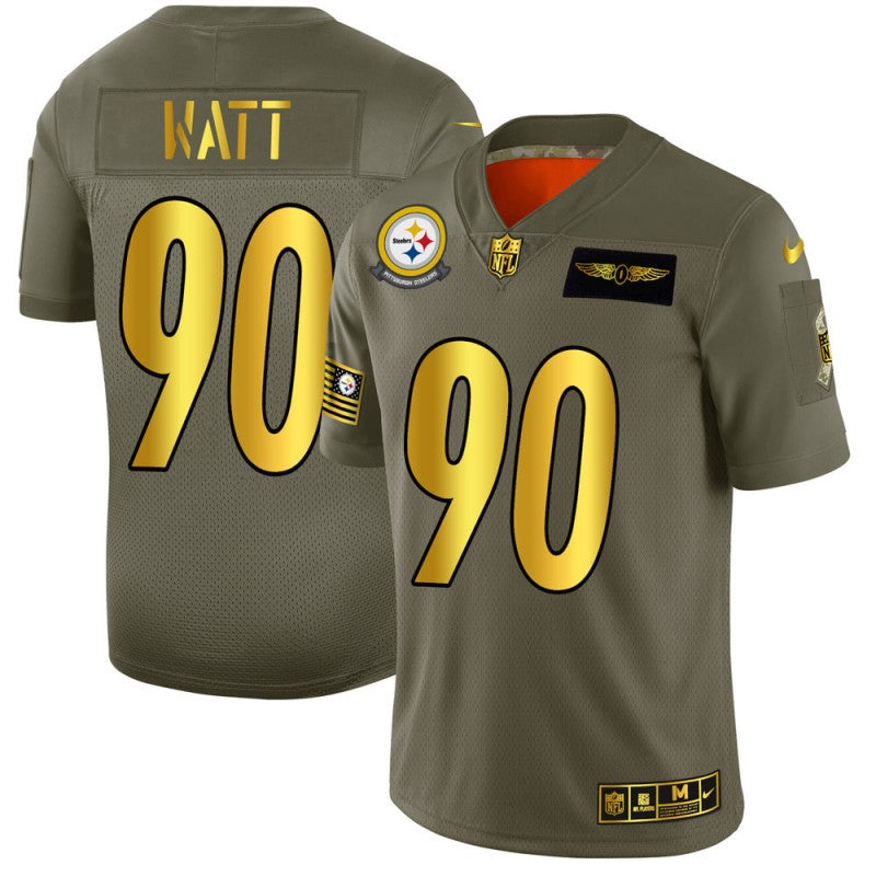 Pittsburgh Steelers olive Salute To Service jersey