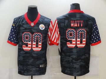 T. J. Watt USA Pittsburgh Steelers camo Salute To Service jersey