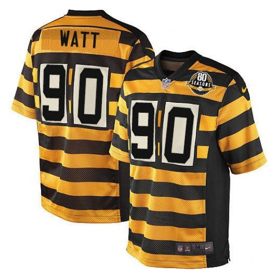 T. J. Watt Pittsburgh Steelers yellow Throwback jersey