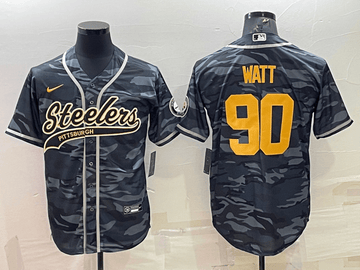 TJ Watt Pittsburgh Steelers grey Camo jersey