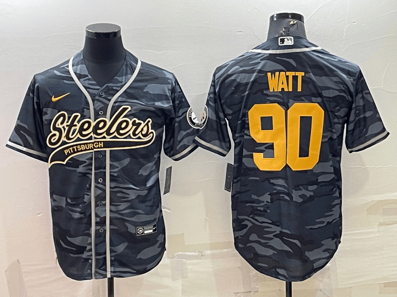 TJ Watt Pittsburgh Steelers grey Camo jersey