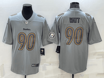 TJ Watt Logo Pittsburgh Steelers grey Vapor jersey