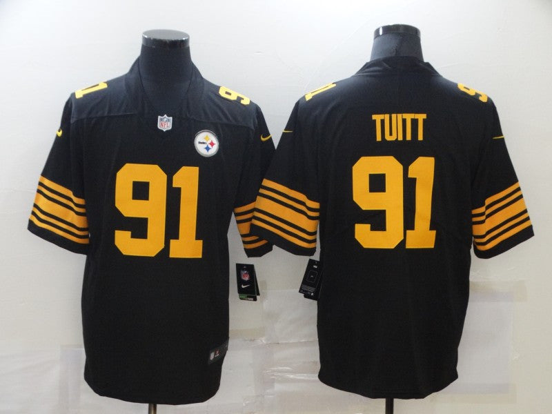 Stephon Tuitt Pittsburgh Steelers black Color Rush jersey