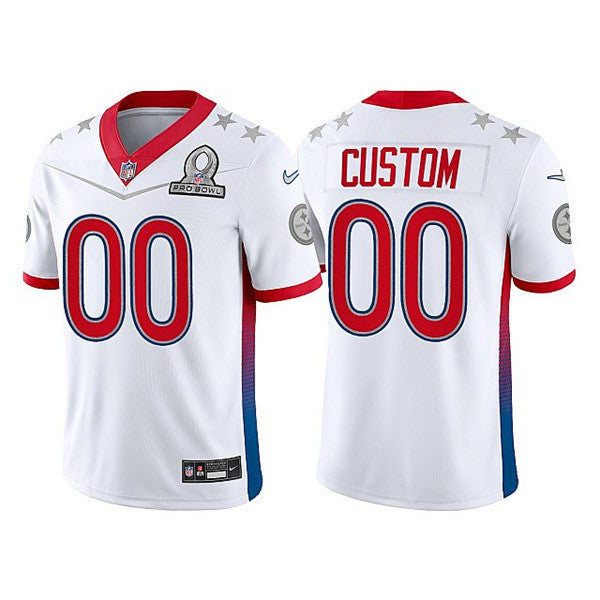 Custom Pittsburgh Steelers white jersey