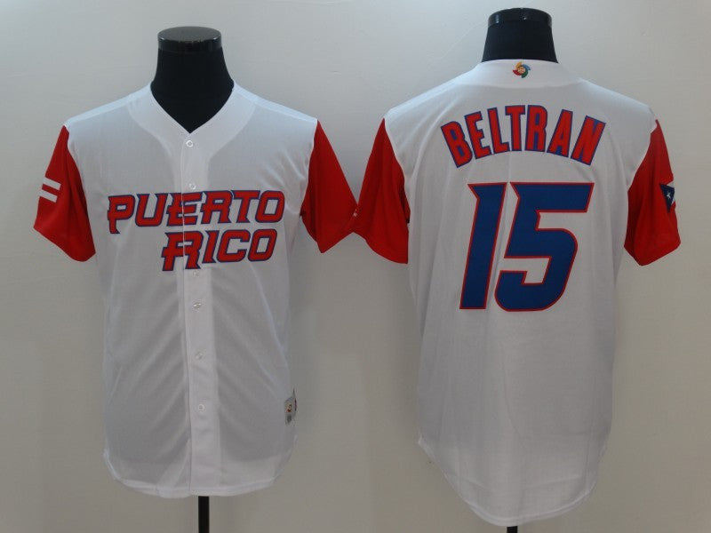 Carlos Beltran Puerto Rico Baseball white Classic jersey